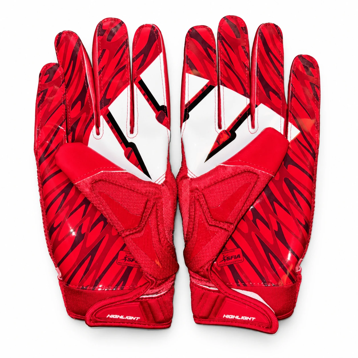 Under Armour Highlight LE Receiver Gloves in Red