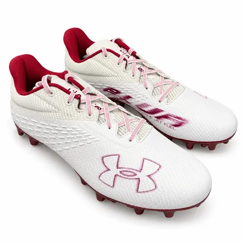 Under Armour Team Blur Smoke MC in White (Red sole)