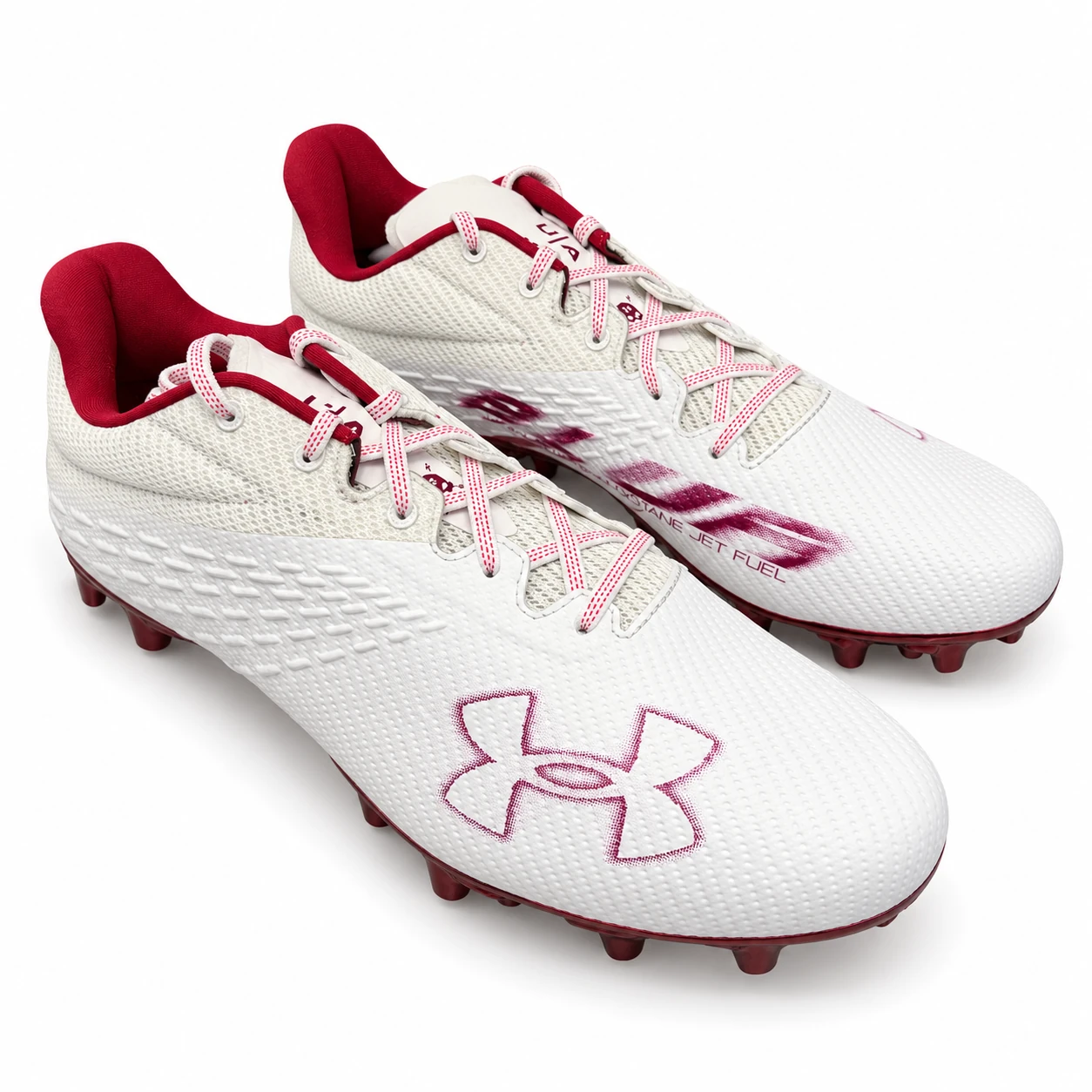 Under Armour Team Blur Smoke MC in White (Red sole)